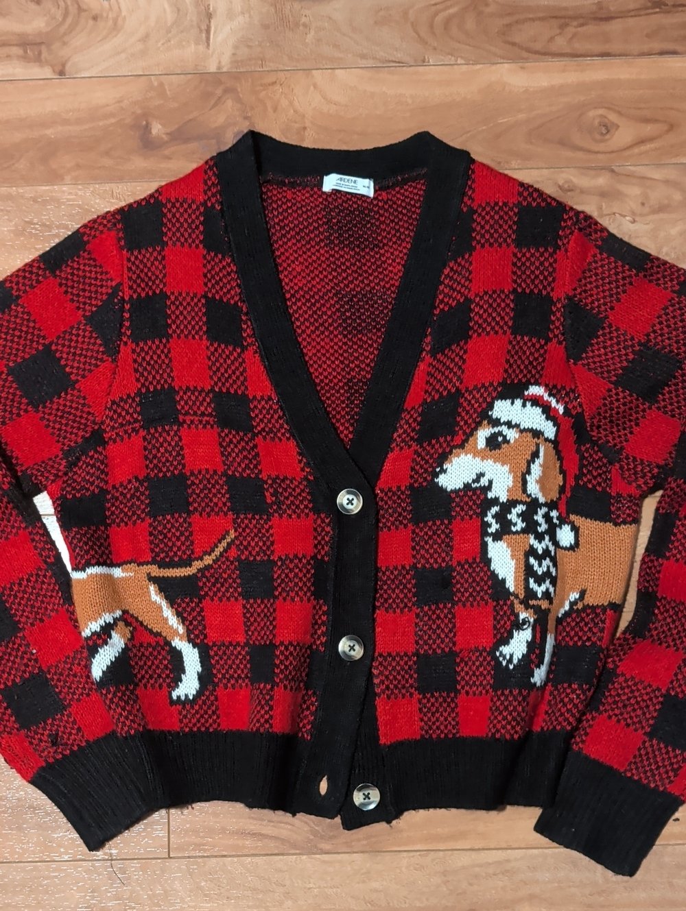 Ardene Red and Black Knit Sweater